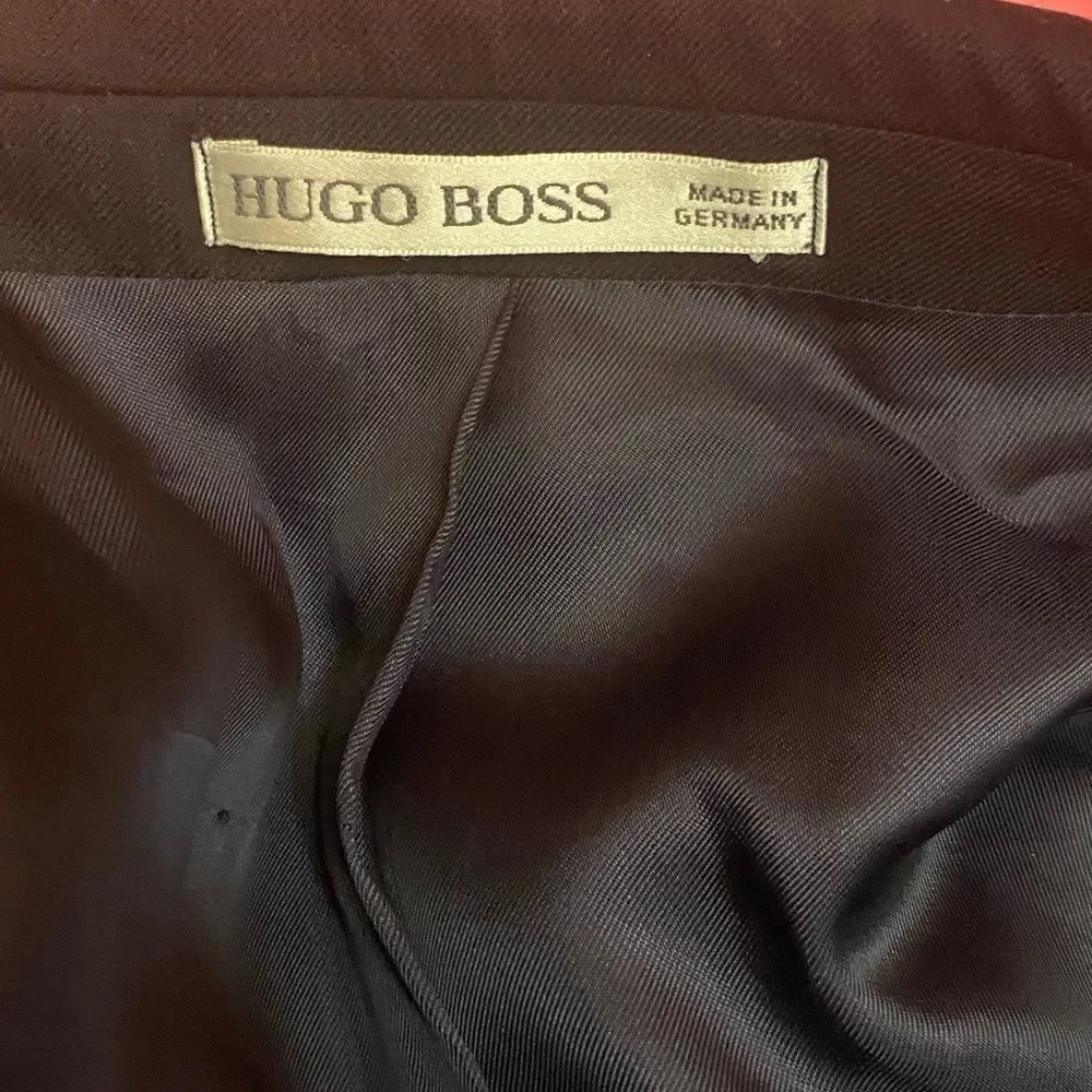 Hugo Boss Blazer Al Capone 100% virgin wool 44L Black Wool Blend Suit Coat